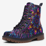 Leather Boots Abstract Psychedelic Cibrant Colors