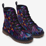 Leather Boots Abstract Psychedelic Cibrant Colors