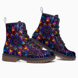 Leather Boots Abstract Psychedelic Cibrant Colors