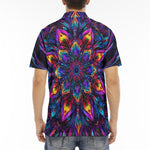 Men's Polo Shirt Abstract Psychedelic Cibrant Colors