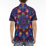 Men's Polo Shirt Abstract Psychedelic Cibrant Colors