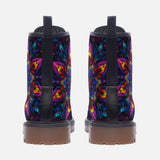 Leather Boots Abstract Psychedelic Cibrant Colors