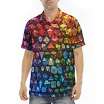 Men's Polo Shirt Vibrant Rainbow Dice