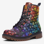 Leather Boots Vibrant Rainbow Dice