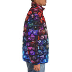 Down-Padded Puffer Jacket Vibrant Rainbow Dice