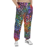 Men's Sweatpants Vibrant Rainbow Dice