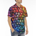Men's Polo Shirt Vibrant Rainbow Dice