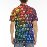 Men's Polo Shirt Vibrant Rainbow Dice