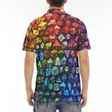 Men's Polo Shirt Vibrant Rainbow Dice