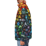 Down-Padded Puffer Jacket Vibrant Rainbow Dice