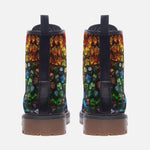 Leather Boots Vibrant Rainbow Dice