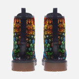 Leather Boots Vibrant Rainbow Dice