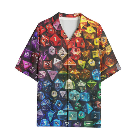 Hawaiian Shirt Vibrant Rainbow Dice
