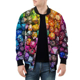 Bomber Jacket Vibrant Colorful Dice