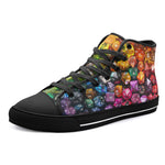High-Top Canvas Shoes Vibrant Colorful Dice