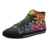 High-Top Canvas Shoes Vibrant Colorful Dice