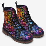 Leather Boots Vibrant Colorful Dice