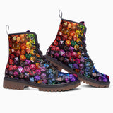 Leather Boots Vibrant Colorful Dice