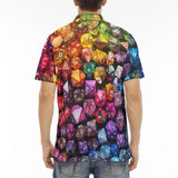 Men's Polo Shirt Vibrant Colorful Dice