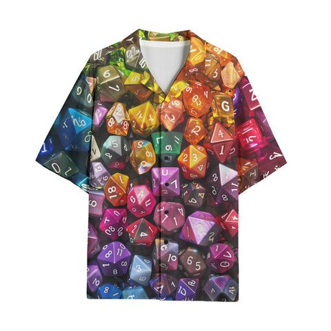 Hawaiian Shirt Vibrant Colorful Dice