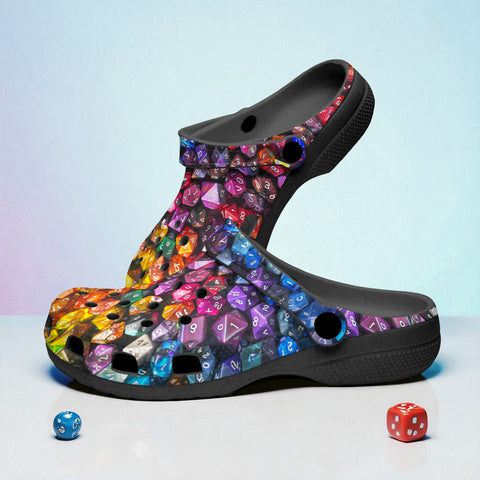 Classic Clogs Vibrant Colorful Dice
