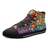 High-Top Canvas Shoes Rainbow Colorful Dice