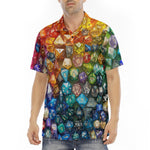 Men's Polo Shirt Rainbow Colorful Dice