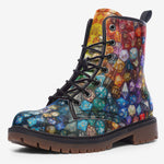 Leather Boots Rainbow Colorful Dice