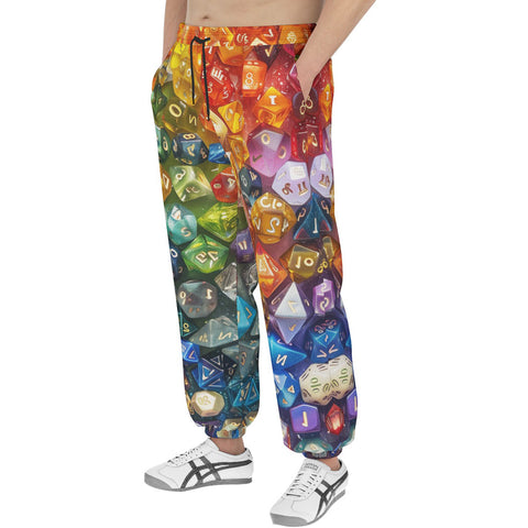 Men's Sweatpants Rainbow Colorful Dice