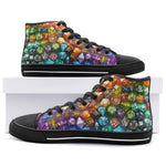 High-Top Canvas Shoes Rainbow Colorful Dice