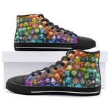 High-Top Canvas Shoes Rainbow Colorful Dice