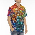 Men's Polo Shirt Rainbow Colorful Dice