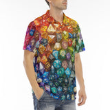 Men's Polo Shirt Rainbow Colorful Dice
