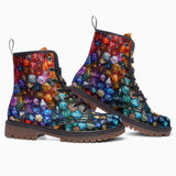 Leather Boots Rainbow Colorful Dice