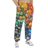 Men's Sweatpants Rainbow Colorful Dice