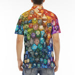 Men's Polo Shirt Rainbow Colorful Dice