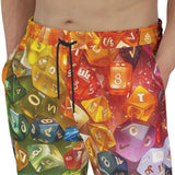 Men's Sweatpants Rainbow Colorful Dice