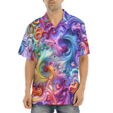 Hawaiian Shirt Vibrant Swirling Colors