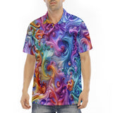 Men's Polo Shirt Vibrant Swirling Colors
