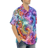 Hawaiian Shirt Vibrant Swirling Colors