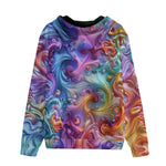 Men's Zip Up Hoodie Vibrant Swirling Colors