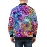 Bomber Jacket Vibrant Swirling Colors