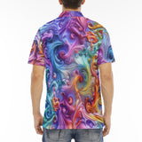Men's Polo Shirt Vibrant Swirling Colors