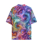 Hawaiian Shirt Vibrant Swirling Colors