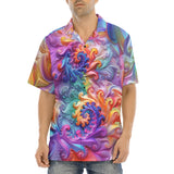 Hawaiian Shirt Colorful Vibrant Swirling Abstraction