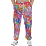 Men's Sweatpants Colorful Vibrant Swirling Abstraction