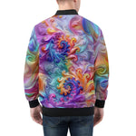 Bomber Jacket Colorful Vibrant Swirling Abstraction
