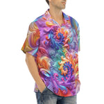 Hawaiian Shirt Colorful Vibrant Swirling Abstraction