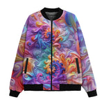 Bomber Jacket Colorful Vibrant Swirling Abstraction