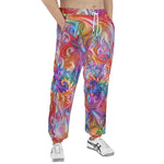 Men's Sweatpants Colorful Vibrant Swirling Abstraction